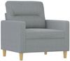vidaXL Sessel mit Hocker Hellgrau 60 cm Stoff 3201065 Bild 4
