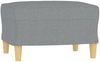 vidaXL Sessel mit Hocker Hellgrau 60 cm Stoff 3201065 Bild 5