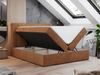 Boxspringbett - Polsterbett mit LED Kopfteil - GOLD-5 - 160x200cm - Orange Stoff - H3 Bild 2