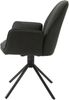 byLIVING Esszimmerstuhl 2er Set Blair / Vintage-Stoff anthrazit / Gestell Metall schwarz / Sitzschale 360° drehbar / Esszimmerstuhl / Wohnzimmerstuhl / B 57, H 89, T 61 cm Bild 4
