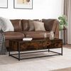 vidaXL Couchtisch Räuchereiche 100x50x35 cm Holzwerkstoff und Metall 848781 Bild 3