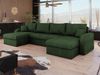 Mirjan24 'Kristofer U' Ecksofa, Cord grün, 80 x 140 x 304 cm Bild 2