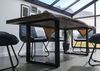 Baumtisch Mango 180x90x77 grau lackiert / U-Beine anthrazit glänzend FREEFORM 5 Bild 3