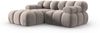 Micadoni Modulares Ecksofa Bellis 3-Sitzer Links Samt Bluvel Cappuccino Bild 2