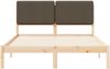 vidaXL Bettgestell mit gepolstertem Kopfteil Taupe 140 x 200 cm 877907 Bild 5