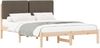 vidaXL Bettgestell mit gepolstertem Kopfteil Taupe 140 x 200 cm 877907 Bild 2
