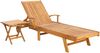 vidaXL Sonnenliege mit Tisch Braun Massivholz Teak 42032669 Bild 2