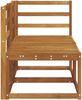 vidaXL Outdoor Mittel- und Ecksofa 2 Stück Natur Massivholz Akazie 900468 Bild 4