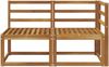 vidaXL Outdoor Mittel- und Ecksofa 2 Stück Natur Massivholz Akazie 900468 Bild 3