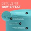 Lumaland Indoor Outdoor Sitzhocker 25x45 cm - Wasserabweisend - Pflegeleicht - Runder Sitzpouf, Sitzsack Hocker, Sitzkissen, Bean Bag Pouf - ideal für Kinder und Erwachsene - Aqamarin Bild 5