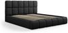 Micadoni Stauraumbett mit Kopfteil Bellis Chenille Haga Schwarz 160x200 Bild 2