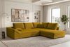 Couch Mykonos L Form in Samtstoff - Cordstoff - gold - Rechts Bild 2