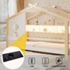 Merax Kinderbett, Jugendbett, 90x200cm, mit Ausziehbett 90x190cm, mit 2 Schubladen, mit USB- und Typ-C-Ladeanschlüssen und LED, mit Einlegeböden, Weiß + Natur Bild 5