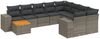 vidaXL 11-tlg. Garten-Sofagarnitur mit Kissen Grau Poly Rattan 3257964 Bild 2