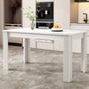 Esszimmertisch, Zeitgemäßer Esstisch, Robuster Esstisch, Tisch mit vier Beinen, Eichenholztisch, Rechteckiger Esstisch, Kaffee-Freizeittisch, Modern einfacher Esstisch, Weiß[OLD SKU:WF312300AAW] Bild 3