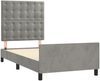 vidaXL Bettgestell mit Kopfteil Samt Hellgrau 80x200 cm Bild 4