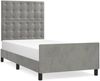 vidaXL Bettgestell mit Kopfteil Samt Hellgrau 80x200 cm Bild 2