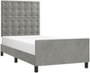 vidaXL Bettgestell mit Kopfteil Samt Hellgrau 80x200 cm Bild 3