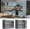 Küchenglasschrank R-Line Blau-Grau 80 cm Vicco Bild 2
