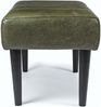 Bank Benea aus Leder und Mangoholz - 90 cm, Olive-Grün Bild 5