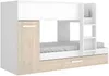Vente-unique - ANTHONY Bett Holz, Platte BeigeWeiß - B 97 cm x H 150 cm x L 243 cm Bild 2