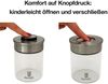 BURI Vorratsglas Vakuumglas 450-1950ml | Vorratsdosen Glas mit Edelstahl Deckel & Vakuum Klick-Mechanismus | Luftdicht mottensicher stapelbar spülmaschinenfest auslaufsicher Bild 5