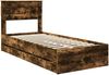 vidaXL Bettrahmen Geräucherte Eiche 90 x 190 cm Ingenieurs Holz 3409876 Bild 4