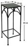 DanDiBo Blumenhocker Metall Schwarz Eckig 60 cm Blumenständer 96132 M Beistelltisch Blumensäule Modern Pflanzenständer Pflanzenhocker Bild 2