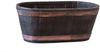 BigDean Weinfass Eichenfass Oval Kunststoff Gartenteich Teich Fass Nachbildung Länge 58 cm Breite 31 cm Höhe 24 cm Bild 2