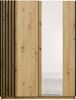 AX LIVING Kleiderschrank Braun mit Spiegel 150cm Beralto Eiche Artisan Bild 4