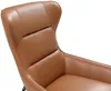 Vente-unique - DINNIA Sessel Leder Braun - B 95 cm x H 95 cm x L 69 cm Bild 4