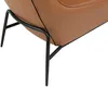 Vente-unique - DINNIA Sessel Leder Braun - B 95 cm x H 95 cm x L 69 cm Bild 5