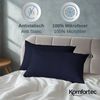 Komfortec Premium Bettwäsche 135x200 mit 1 Kissenbezug 40x80 cm Set aus Gebürstetes Mikrofaser - DunkelBlau Bild 3