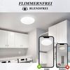 ZMH Deckenleuchte Wohnzimmer Ø16.5CM Rund 5W Küchenlampe 3000/4000/6500K Flur, Augenschutz, Warmweiß, Sternen-Design Schlafzimmerlampe Küche Büro Bild 3