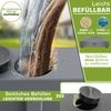 tillvex® Sonnenschirmständer PAVERA mit Rollen & Bremsen Anthrazit | Schirmständer befüllbar 37 Liter / 56 kg | Schirmgewicht Sonnenschirm & Marktschirm Ø 1,8-3,7m | Ampelschirmständer wetterfest Bild 4