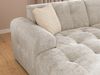 luma-home Modernes Ecksofa mit Ottomane links, markante Steppungen, Chenille in Sand Grau, 234 x 161 x 79 cm Bild 5