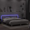 vidaXL Bettgestell mit Kopfteil und LED-Beleuchtung Grau Sonoma 3207537 Bild 4