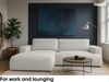 MEBLINI Schlafcouch mit Bettkasten – LUMIERE – 271x195x96cm – Links – Grau Samt - Ecksofa mit Schlaffunktion - Sofa mit Relaxfunktion und Kissen - Couch L-Form – Eckcouch Bild 3