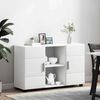 Sideboard, Kommode Weiß 88,5 x 30,5 x 55,5 cm Holzwerkstoff j1446p Bild 4