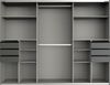 Kleiderschrank SAIGON Schwebetüren weiß mit Spiegel 270 cm Bild 3
