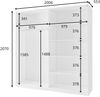 AX LIVING Sonoma Eiche 200 cm – Adelna mit Schiebetüren modern Bild 4