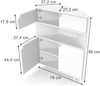 Eckschrank Inaro Weiß 79 x 96 cm mit 4 Fächern Vicco Bild 2