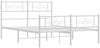 vidaXL Bettgestell mit Kopf- und Fußteil Metall Weiß 120x200 cm 355332 Bild 3