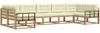 vidaXL Outdoor-Sofagarnitur mit Kissen 7 pcs Weiß und Creme 3386979 Bild 2