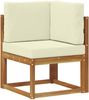 vidaXL Outdoor-Sofagarnitur mit Kissen 7 pcs Natur und Creme 3366713 Bild 5