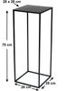 DanDiBo Beistelltisch/Blumenhocker Eckig, Metall Schwarz, 70 x 18 x 18 cm Bild 2