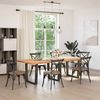 vidaXL Esstisch Beine V-Form 3 Stück Naturstahl 90x(72-73,3) cm Stahl 4012671 Bild 2