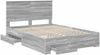 vidaXL Bettrahmen Graues Sonoma 140 x 200 cm Holzwerkstoff 3411301 Bild 5