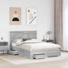vidaXL Bettrahmen Graues Sonoma 140 x 200 cm Holzwerkstoff 3411301 Bild 3