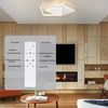 ZMH Deckenlampe LED Deckenleuchte Wohnzimmer - Dimmbar Wohnzimmerlampe 50W Modern Design mit Fernbedienung aus Metall Deckenbeleuchtung für Esszimmer Küche Jugendzimmer Schlafzimmer/Weiß Bild 4